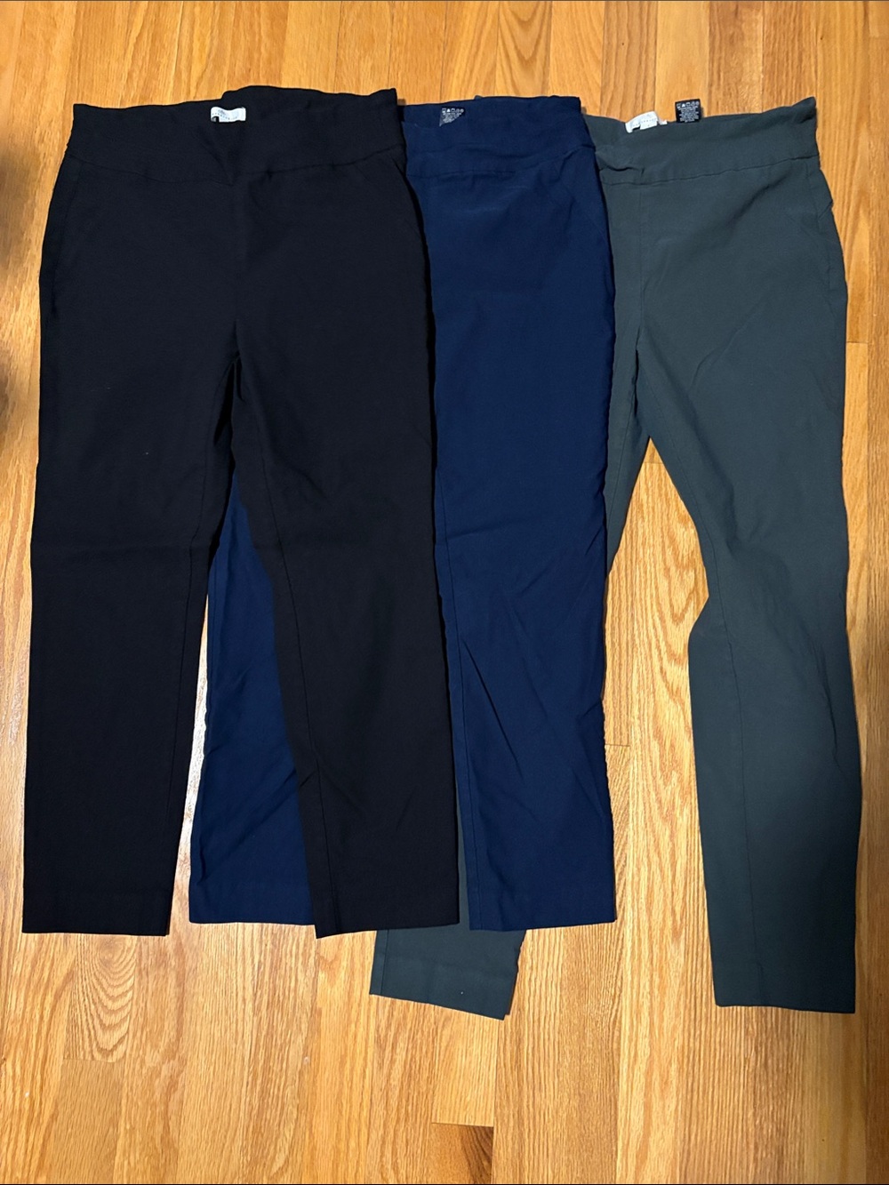 Women’s Skinny Ponte Pants - Black, Navy, Olive (Set of 3)